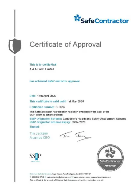 Safe Contractor Certificate 2026