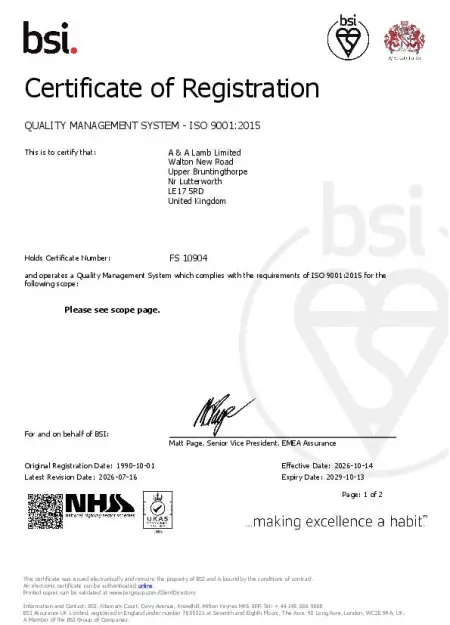 BSI ISO 9001&colon;2015 2029
